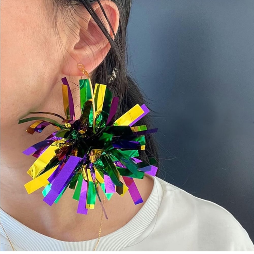 Mardi Gras Confetti Hoops